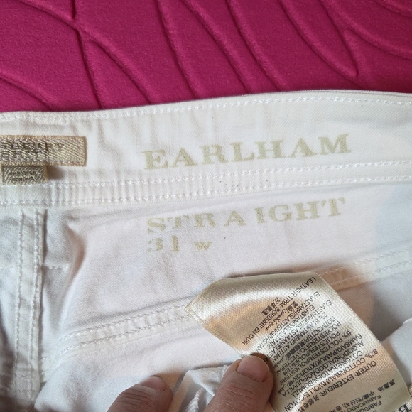 BURBERRY, EARLHAM White Straight Leg Jeans,SZ 31w. - Picture 3 of 8